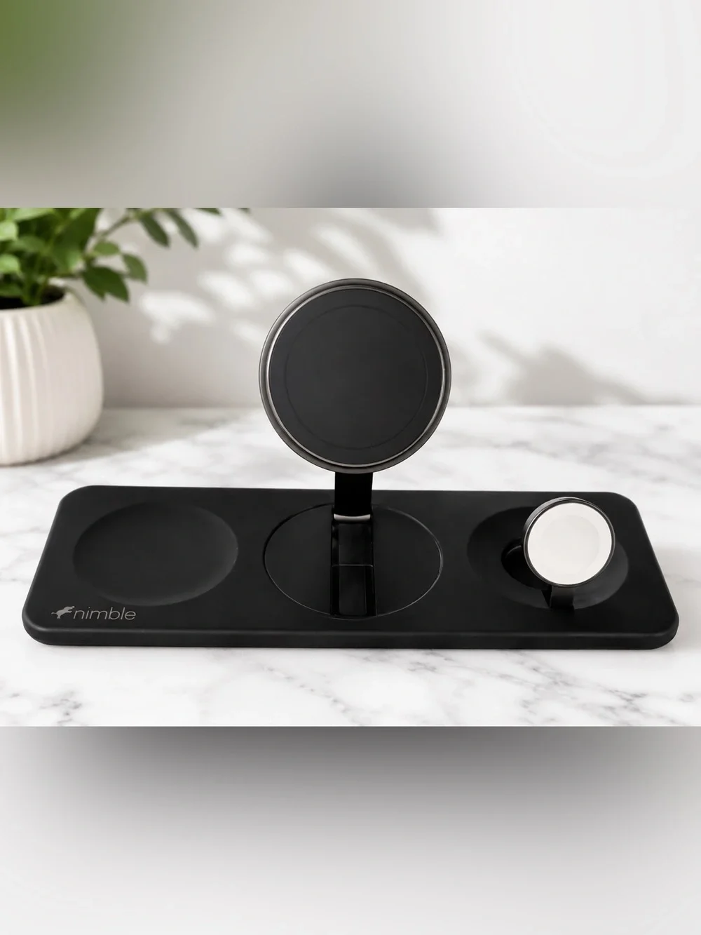 Nimble Podium 3-in-1 Wireless Charging Station for iPhone, Apple Watch & AirPods